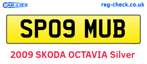 SP09MUB are the vehicle registration plates.