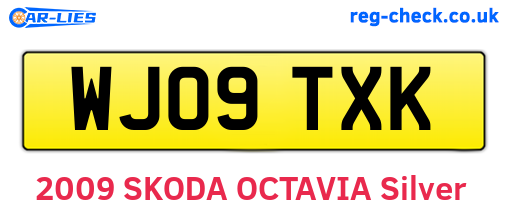 WJ09TXK are the vehicle registration plates.