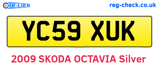 YC59XUK are the vehicle registration plates.