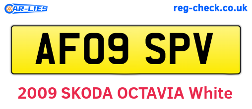 AF09SPV are the vehicle registration plates.
