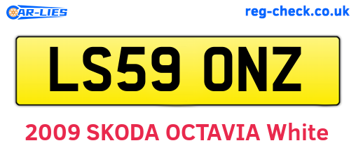 LS59ONZ are the vehicle registration plates.