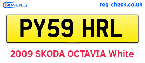 PY59HRL are the vehicle registration plates.