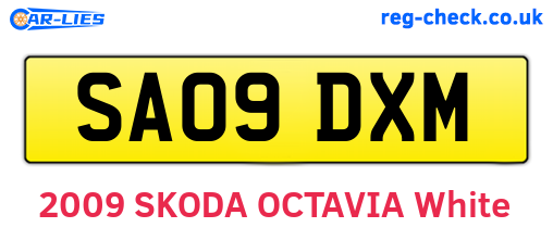 SA09DXM are the vehicle registration plates.