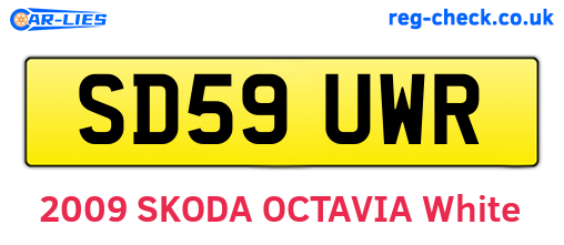 SD59UWR are the vehicle registration plates.
