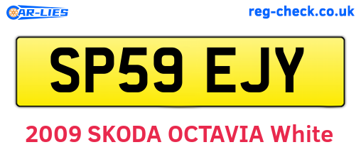 SP59EJY are the vehicle registration plates.