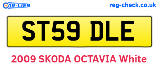 ST59DLE are the vehicle registration plates.