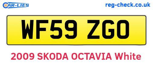 WF59ZGO are the vehicle registration plates.