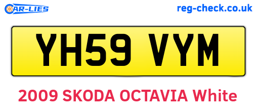 YH59VYM are the vehicle registration plates.