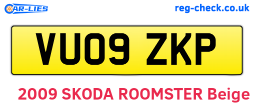 VU09ZKP are the vehicle registration plates.