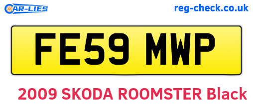 FE59MWP are the vehicle registration plates.