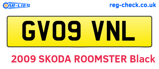 GV09VNL are the vehicle registration plates.