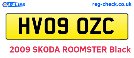 HV09OZC are the vehicle registration plates.