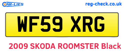 WF59XRG are the vehicle registration plates.