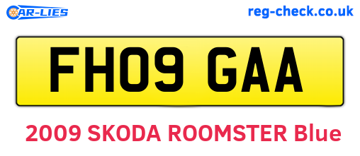 FH09GAA are the vehicle registration plates.