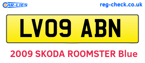 LV09ABN are the vehicle registration plates.