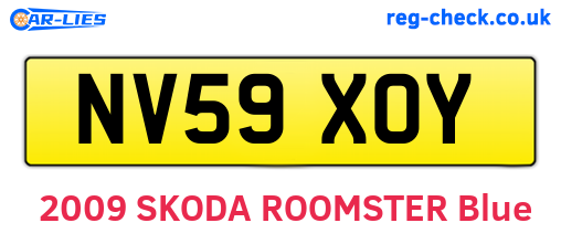 NV59XOY are the vehicle registration plates.