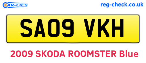 SA09VKH are the vehicle registration plates.