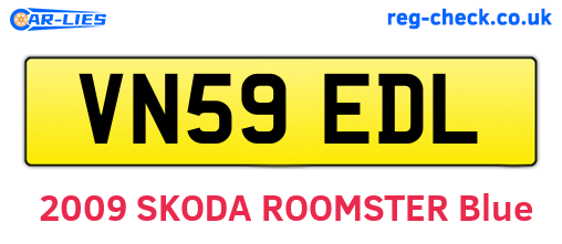 VN59EDL are the vehicle registration plates.