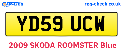 YD59UCW are the vehicle registration plates.