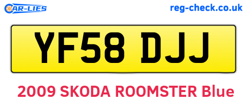YF58DJJ are the vehicle registration plates.
