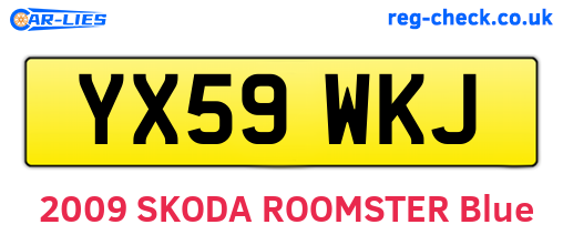 YX59WKJ are the vehicle registration plates.