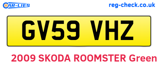 GV59VHZ are the vehicle registration plates.