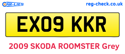 EX09KKR are the vehicle registration plates.