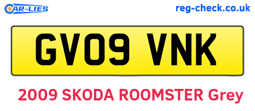GV09VNK are the vehicle registration plates.