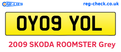 OY09YOL are the vehicle registration plates.
