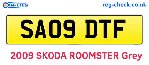 SA09DTF are the vehicle registration plates.