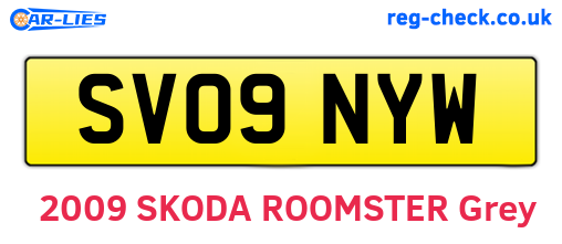 SV09NYW are the vehicle registration plates.