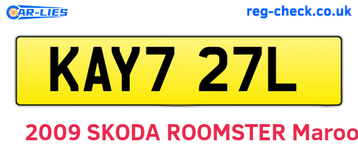 KAY727L are the vehicle registration plates.