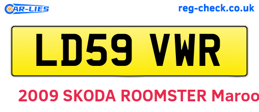 LD59VWR are the vehicle registration plates.