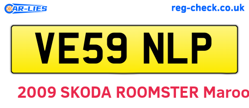 VE59NLP are the vehicle registration plates.