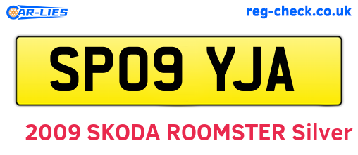 SP09YJA are the vehicle registration plates.