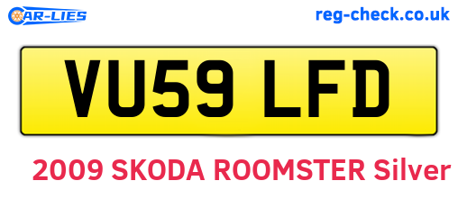 VU59LFD are the vehicle registration plates.