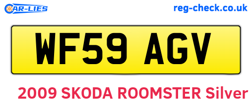 WF59AGV are the vehicle registration plates.