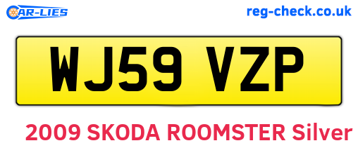 WJ59VZP are the vehicle registration plates.