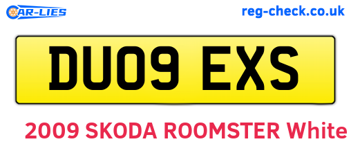 DU09EXS are the vehicle registration plates.