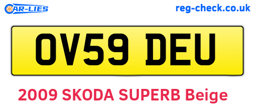 OV59DEU are the vehicle registration plates.