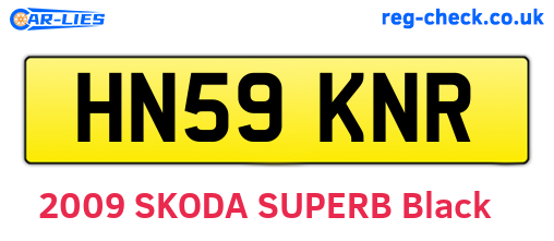 HN59KNR are the vehicle registration plates.