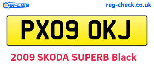 PX09OKJ are the vehicle registration plates.