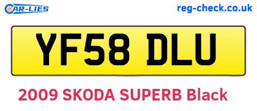 YF58DLU are the vehicle registration plates.