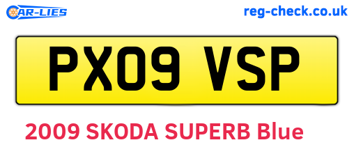 PX09VSP are the vehicle registration plates.
