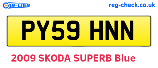 PY59HNN are the vehicle registration plates.