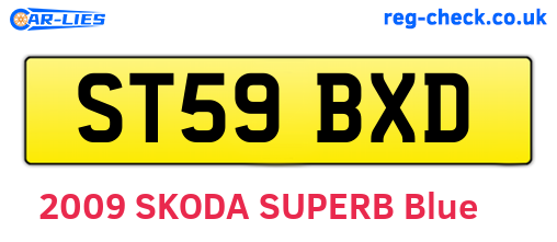 ST59BXD are the vehicle registration plates.