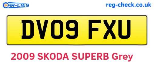 DV09FXU are the vehicle registration plates.