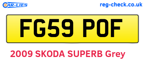 FG59POF are the vehicle registration plates.