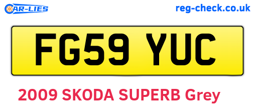 FG59YUC are the vehicle registration plates.