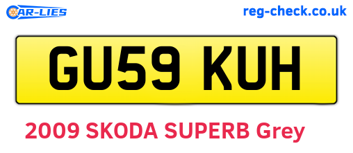 GU59KUH are the vehicle registration plates.